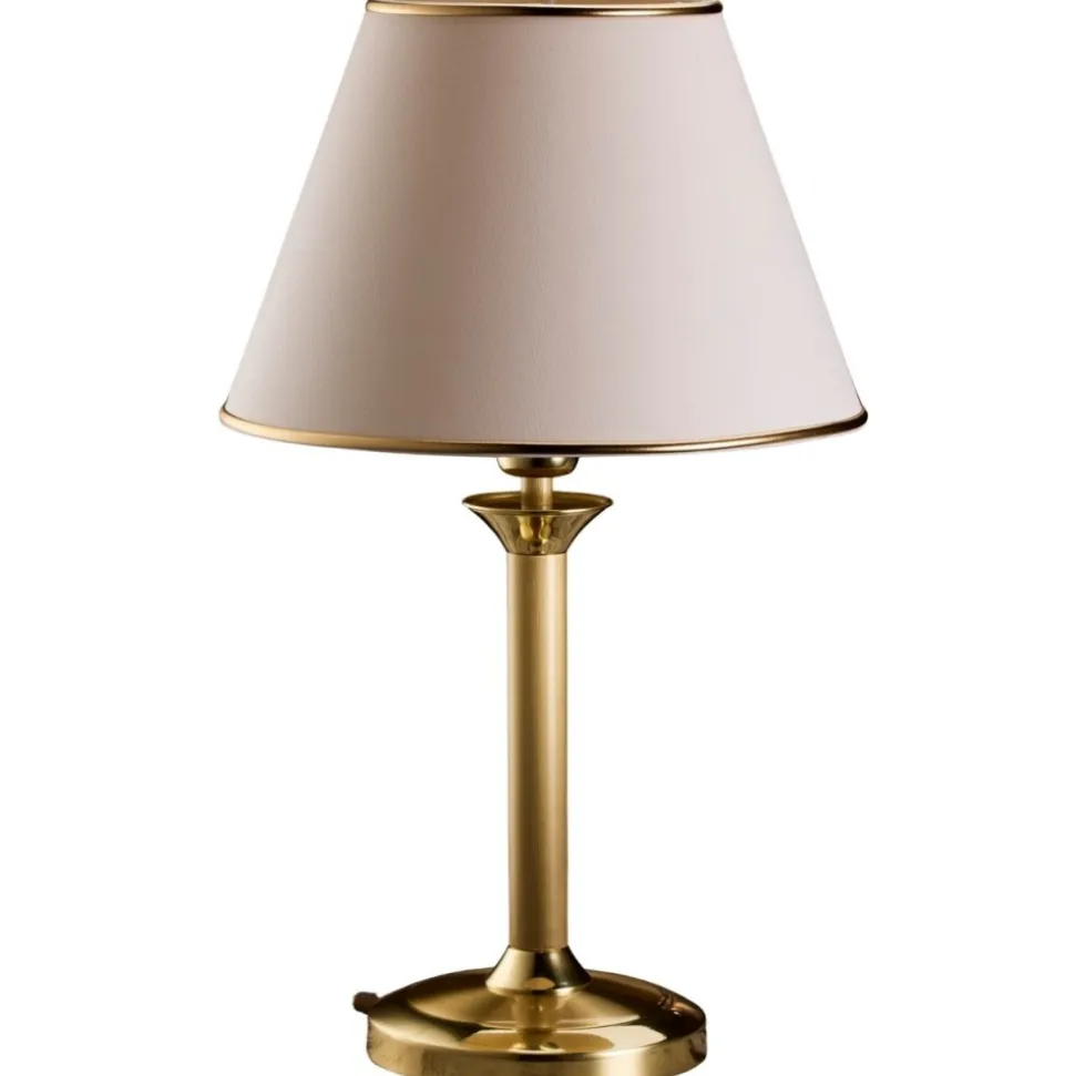 Lampa stołowa CLASSIC mosiądz satynowany 1xE27