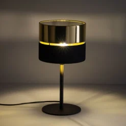 Lampa stołowa HILTON czarna złota 1xE27