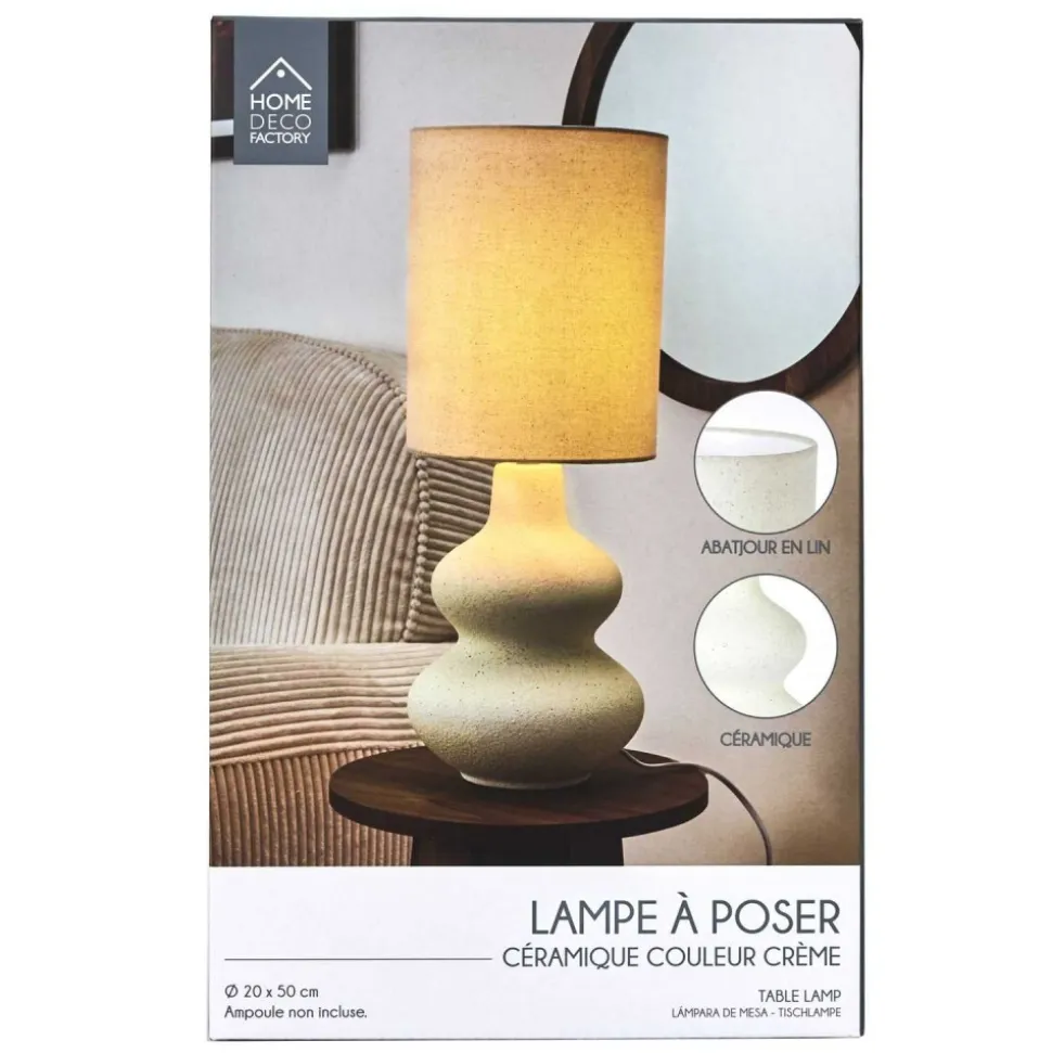 Lampa stołowa LUMA kremowa 50 cm