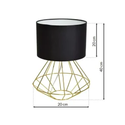 Lampa stołowa LUPO black gold E27