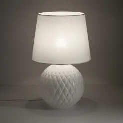 Lampa stołowa SANTANA biała 1xE27