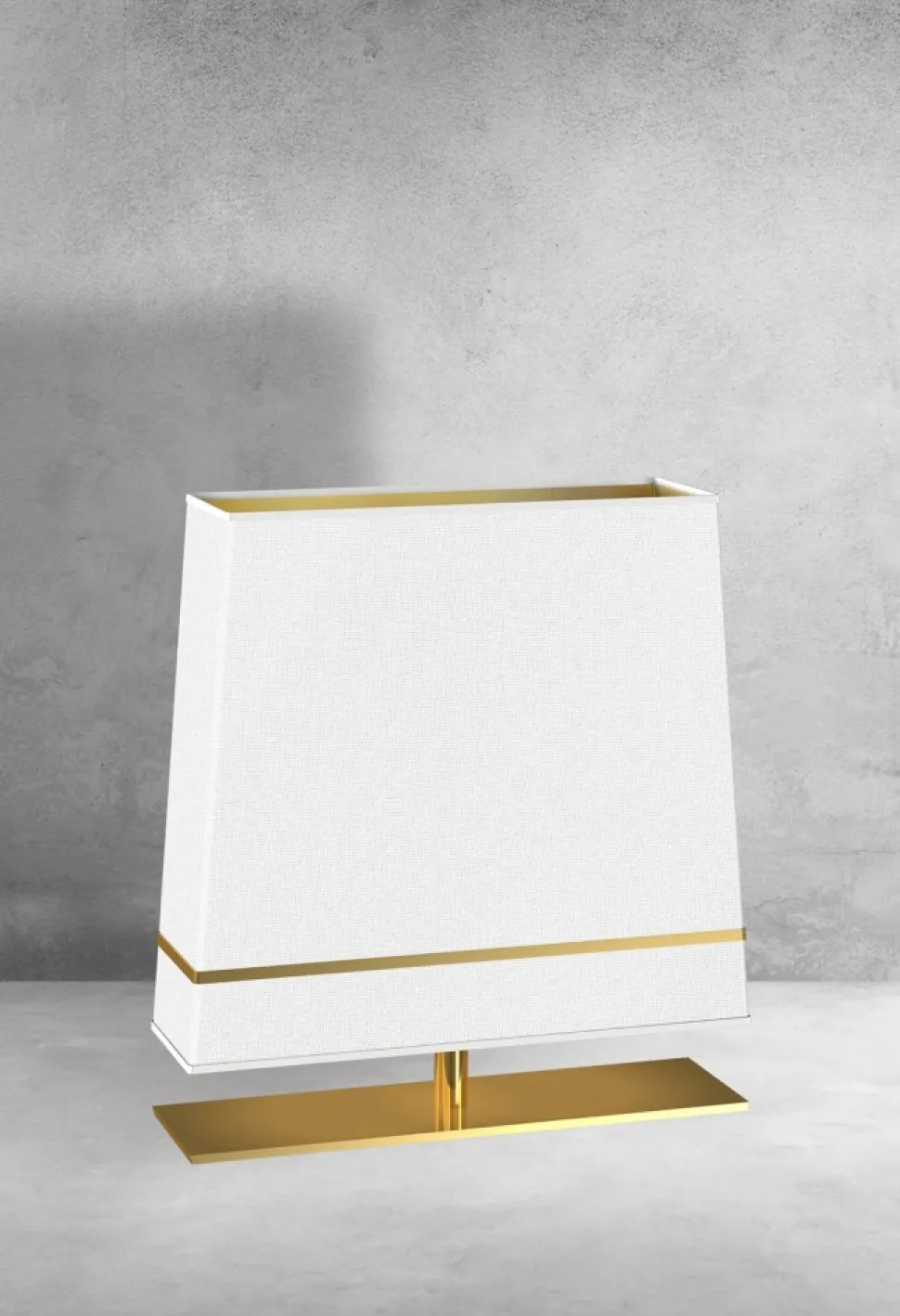 Lampa Stołowa VOLANS Biały Złoty Abażur 1xE27 50x52cm
