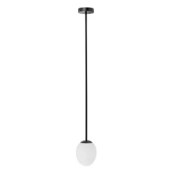 Lampa Sufitowa ICE EGG Czarny Biały Szklany Klosz 1xG9