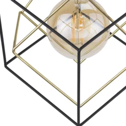 Lampa Sufitowa ALAMBRE Czarny Złoty 1xE27