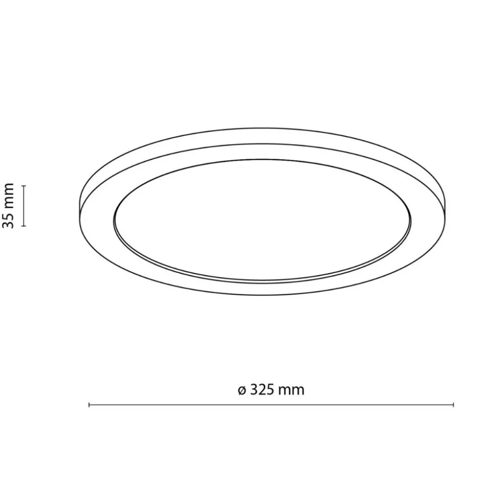 Lampa sufitowa AQUA WOOD buk 32.5 cm 1xLED