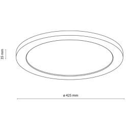 Lampa sufitowa AQUA WOOD buk 42.5 cm 1xLED