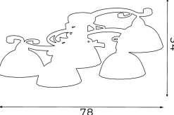 Lampa Sufitowa AURORA Czarny Złoty Szklany Klosz 5xE27