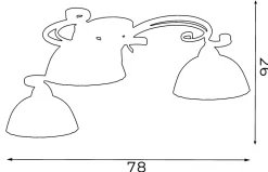 Lampa Sufitowa AURORA Kremowy Złoty Szklany Klosz 3xE27
