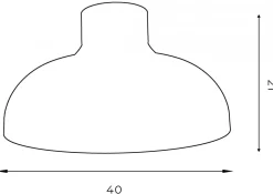Lampa Sufitowa BASCA Czarny Złoty Metalowy Klosz 1xE27 40cm