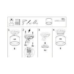 Lampa Sufitowa BOL Czarny 1xGX53