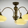 Lampa sufitowa BOLERO złoty patynowany 3xE27