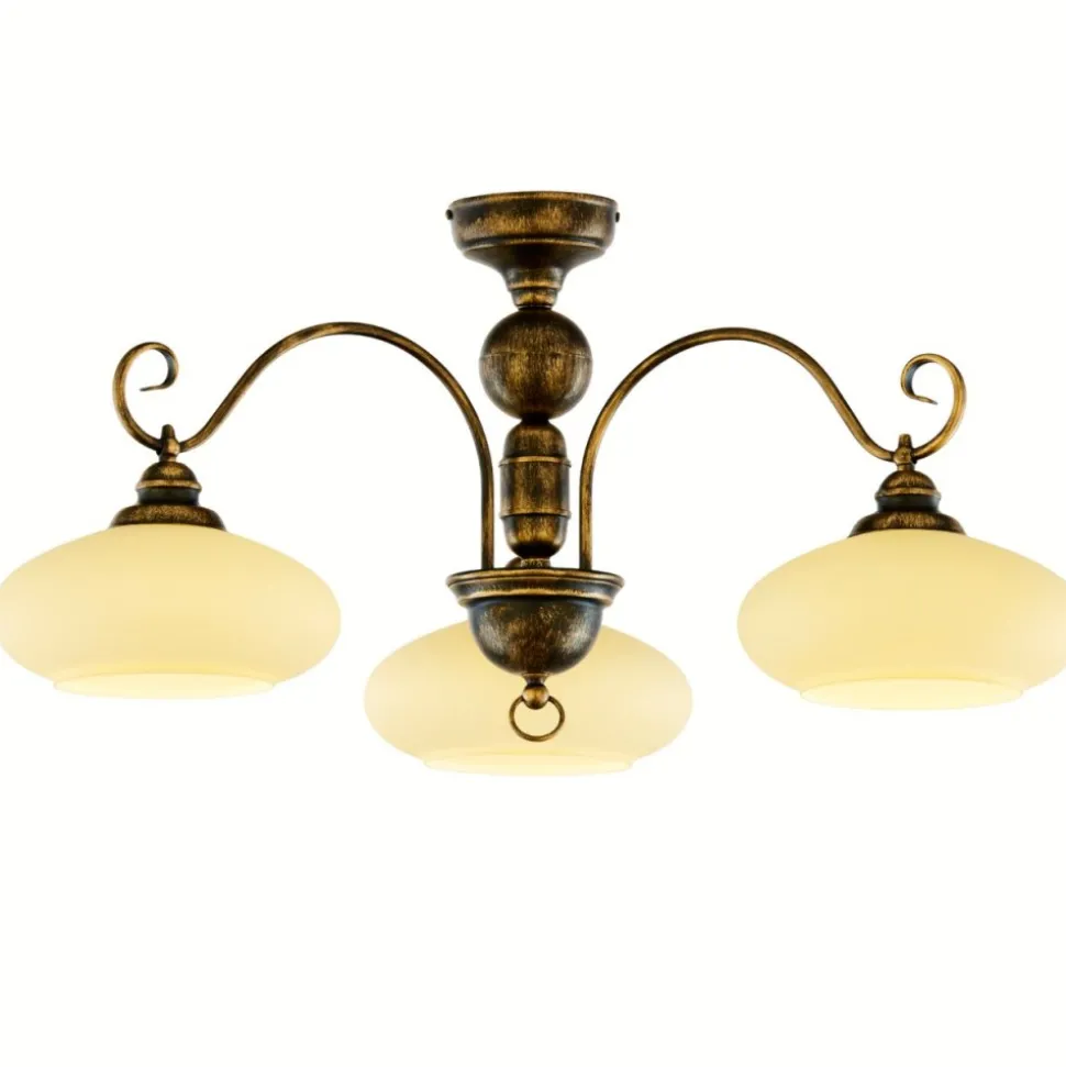 Lampa sufitowa BOLERO złoty patynowany 3xE27
