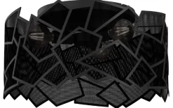 Lampa Sufitowa CAMO Czarny Metalowy Klosz 3xE27 50cm