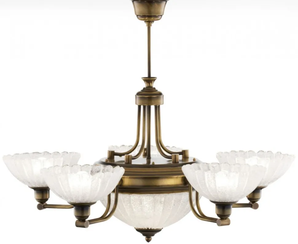 Lampa sufitowa CARMEN mosiądz patynowany 6xE27
