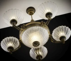 Lampa sufitowa CARMEN mosiądz patynowany 6xE27