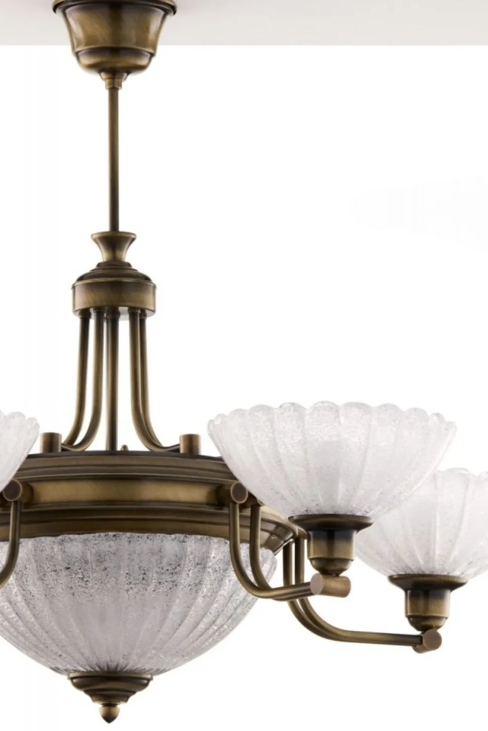 Lampa sufitowa CARMEN mosiądz patynowany 6xE27