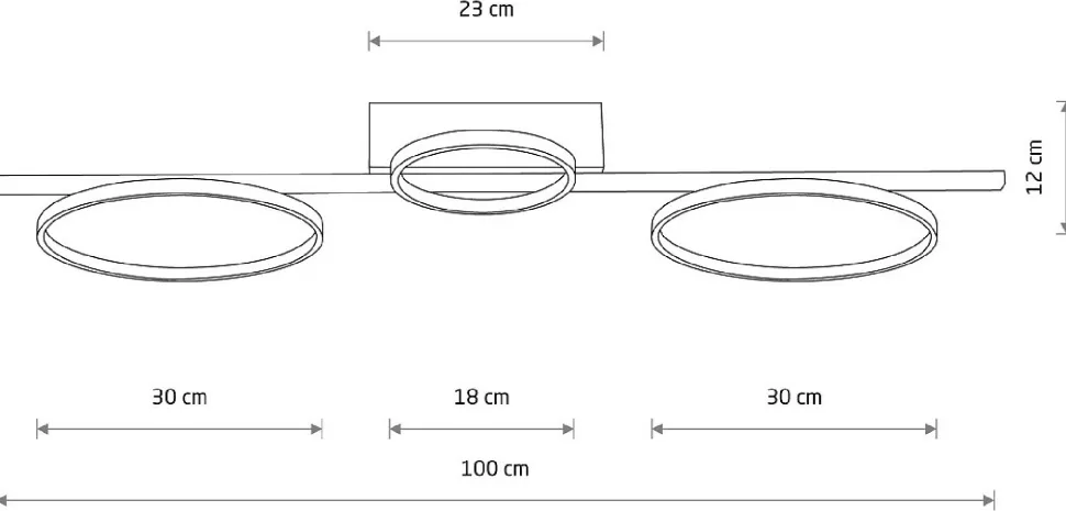 Lampa Sufitowa CIRCOLO Czarny 33W LED 4000K 18,30cm