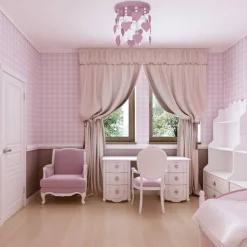Lampa Sufitowa CORAZON różowa 3xE27