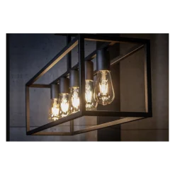 Lampa Sufitowa CRATE Czarny 5xE27 76cm