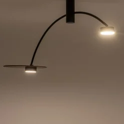 Lampa Sufitowa DISK Czarny Brązowy 2xXG53