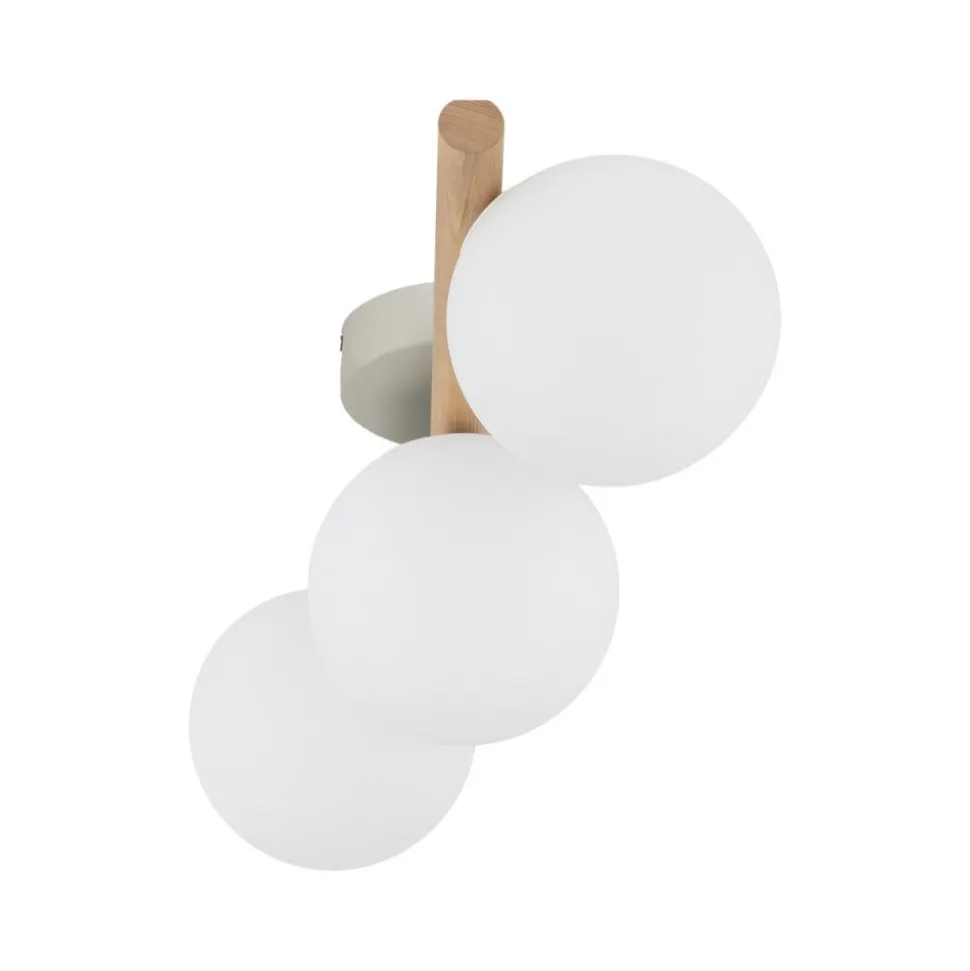 Lampa sufitowa ESTERA WOOD biała sosna 3xG9