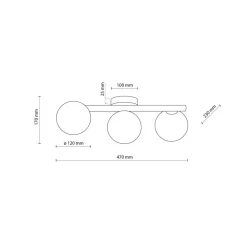 Lampa sufitowa ESTERA WOOD orzech klosz biały 3xG9