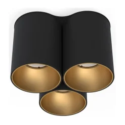 Lampa Sufitowa EYE TONE Czarny Złoty 3xGU10 IP20