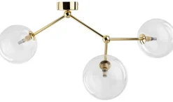 Lampa Sufitowa FAIRY Złoty Transparentne Szklane Klosze 3xG9