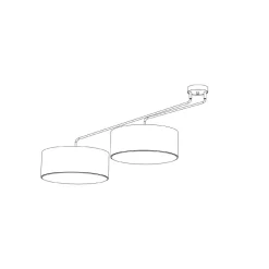 Lampa Sufitowa FALCON Czarny Abażury 2xE27