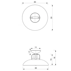 Lampa Sufitowa FELIX Czarny Złoty Metalowy Klosz 1xE27 30cm