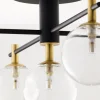 Lampa Sufitowa FIGARO Czarny Transparentny Szklane Klosze 5xG9