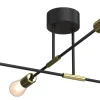 Lampa Sufitowa FLAME Czarny Złoty 4xE27