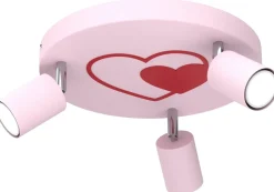 Lampa Sufitowa FUN Różowy 3xGU10 Serce