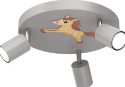 Lampa Sufitowa FUN Szary 3xGU10 Koń