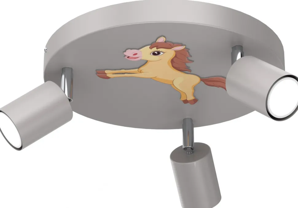 Lampa Sufitowa FUN Szary 3xGU10 Koń