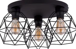 Lampa Sufitowa GALAXY Czarny Metalowe Klosze 3xE27