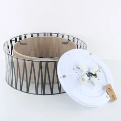 Lampa sufitowa HARMONY czarna juta 4xE27