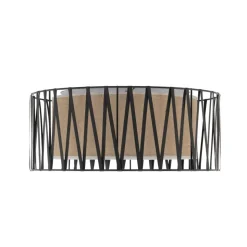 Lampa sufitowa HARMONY czarna juta 4xE27