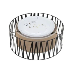 Lampa sufitowa HARMONY czarna juta 4xE27