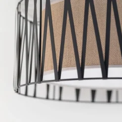 Lampa sufitowa HARMONY czarna juta 4xE27