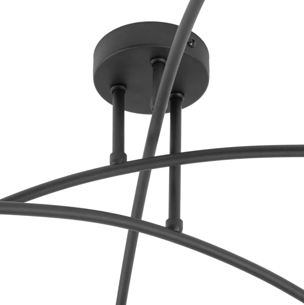 Lampa Sufitowa HELIX Czarny Loft 6xE27