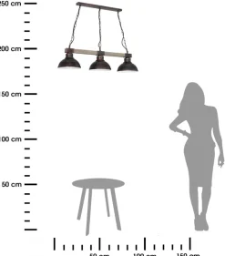 Lampa sufitowa industrialna Hakon brąz