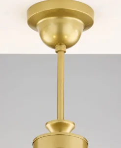 Lampa sufitowa KASZMIR złota granatowy abażur 5xE27