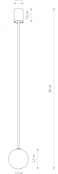 Lampa sufitowa KIER M czarna 1xG9