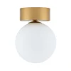 Lampa Sufitowa KIER Złoty Biały Szklany Klosz 1xG9