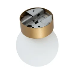 Lampa Sufitowa KIER Złoty Biały Szklany Klosz 1xG9