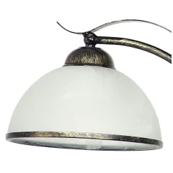Lampa Sufitowa KORFU Brązowy Złoty Szklany Klosz 3xE27