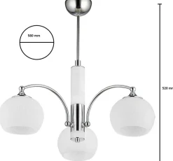 Lampa Sufitowa LARGO Srebrny Biały
