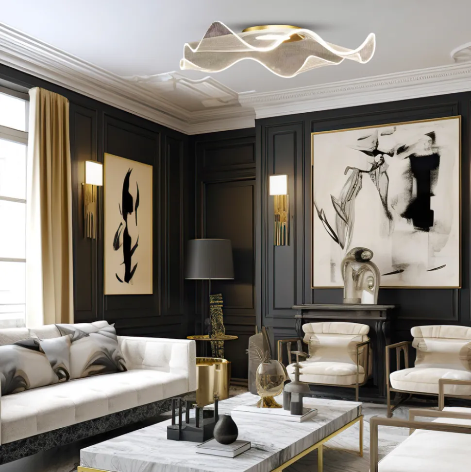 Lampa sufitowa LARGO Złota 16W LED 4000K