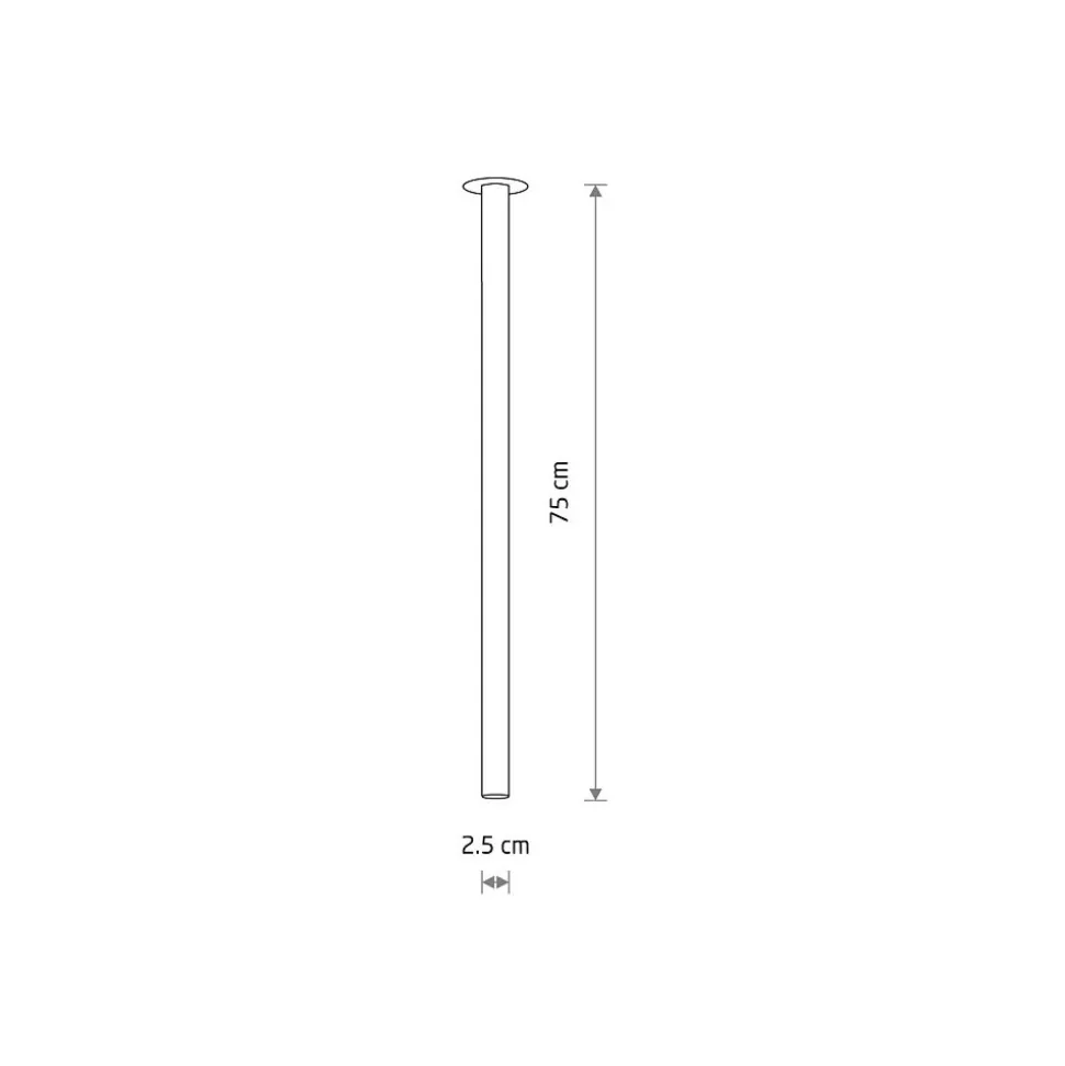 Lampa Sufitowa LASER Czarny 1xG9 75cm